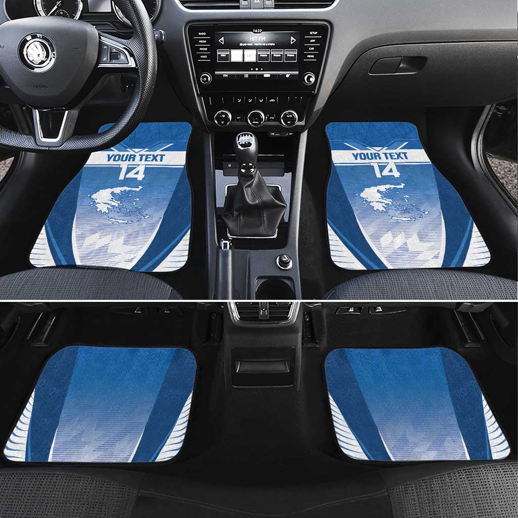 Custom Greece Football Car Mats Go Ethniki Coat Of Arms Style