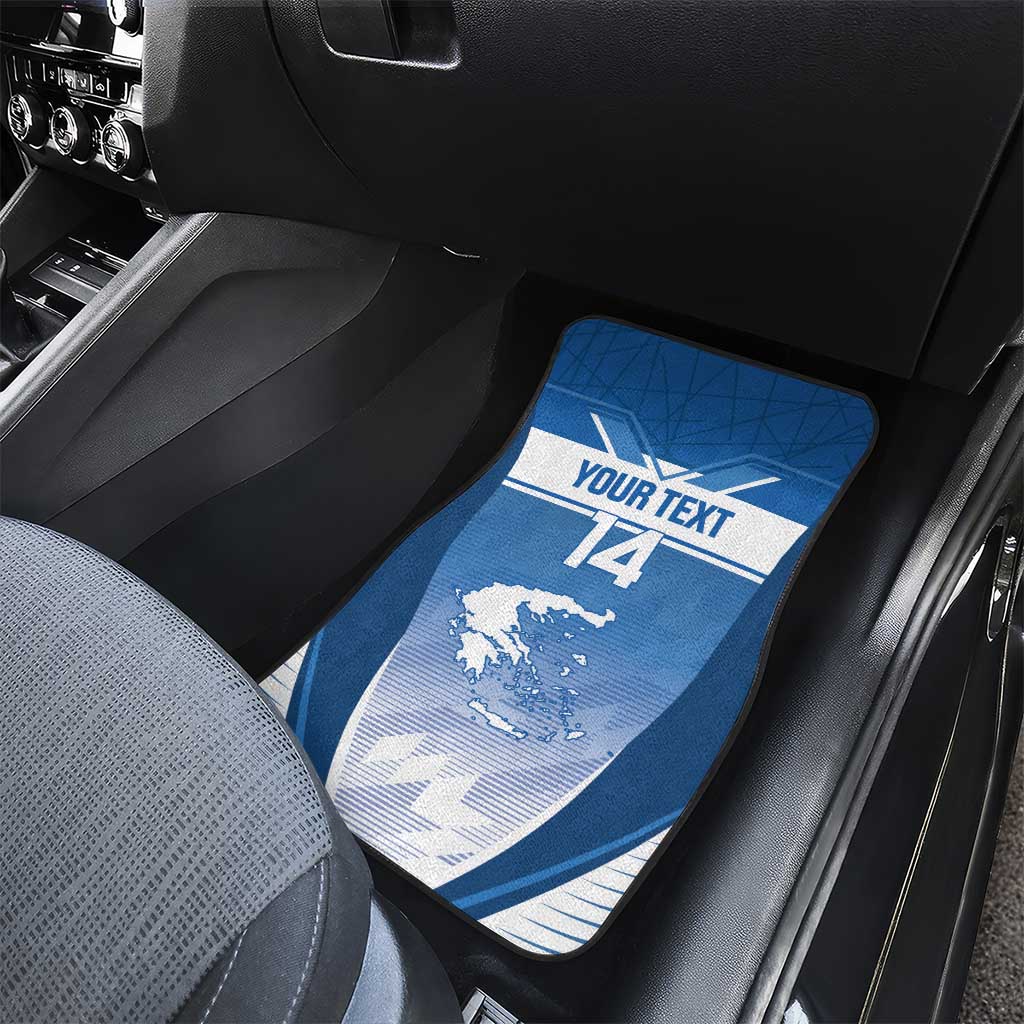 Custom Greece Football Car Mats Go Ethniki Coat Of Arms Style