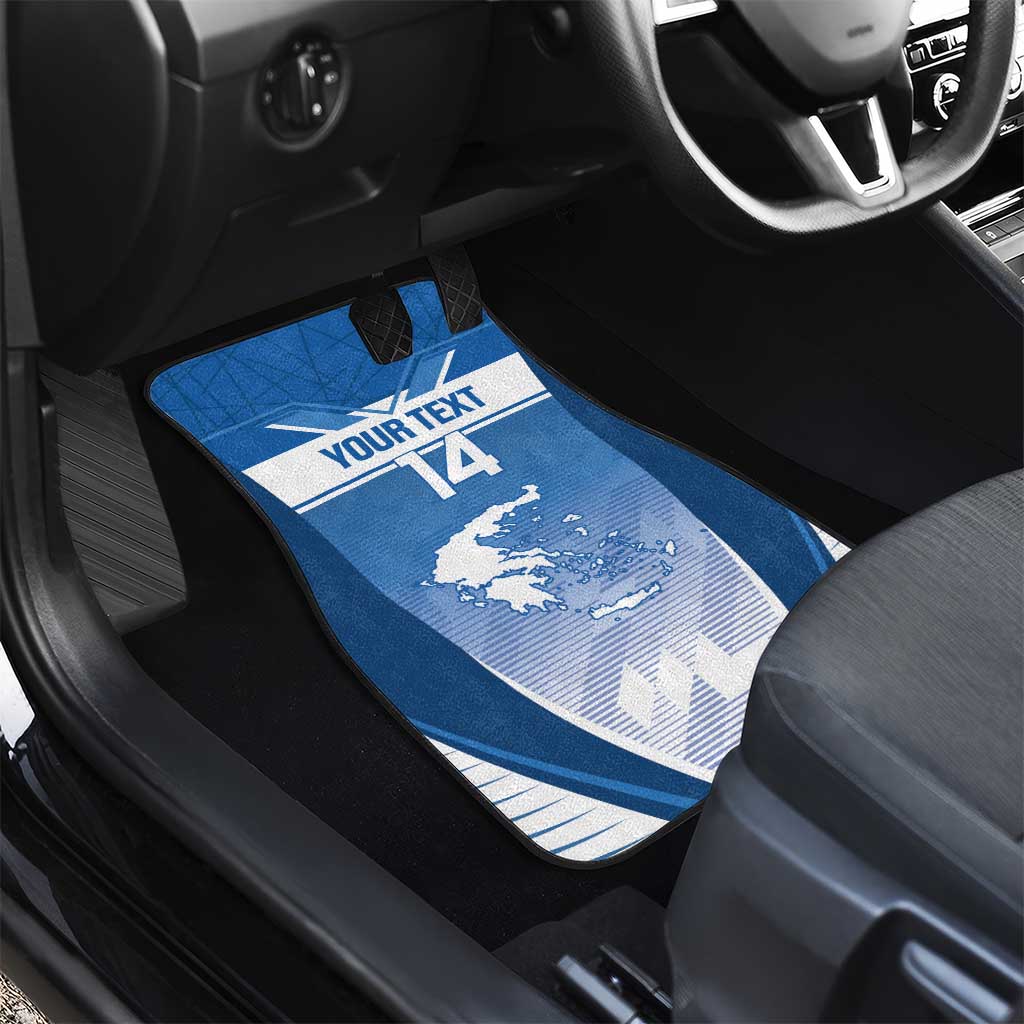 Custom Greece Football Car Mats Go Ethniki Coat Of Arms Style