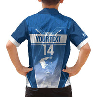 Custom Greece Football Family Matching Puletasi and Hawaiian Shirt Go Ethniki Coat Of Arms Style