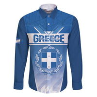 Custom Greece Football Family Matching Puletasi and Hawaiian Shirt Go Ethniki Coat Of Arms Style