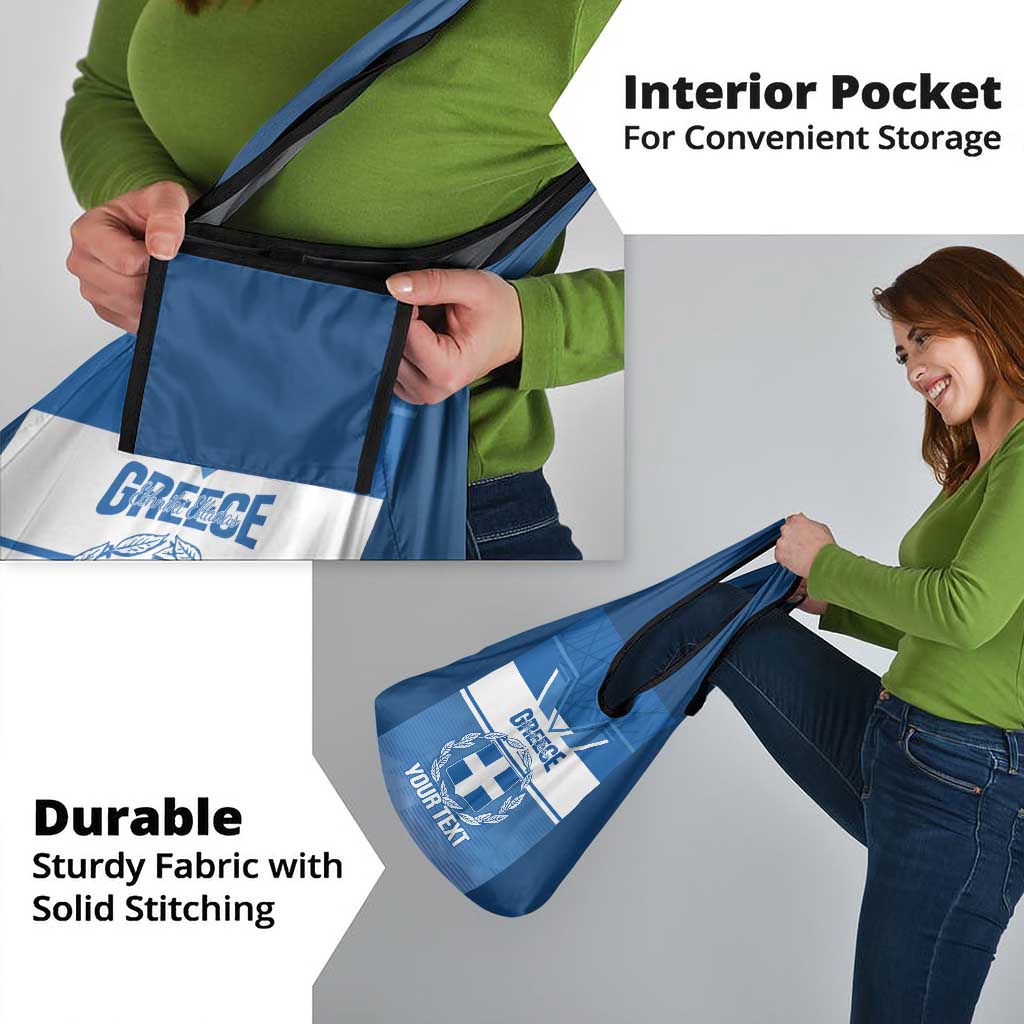 Custom Greece Football Grocery Bag Go Ethniki Coat Of Arms Style