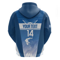 Custom Greece Football Hoodie Go Ethniki Coat Of Arms Style
