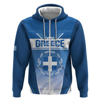 Custom Greece Football Hoodie Go Ethniki Coat Of Arms Style