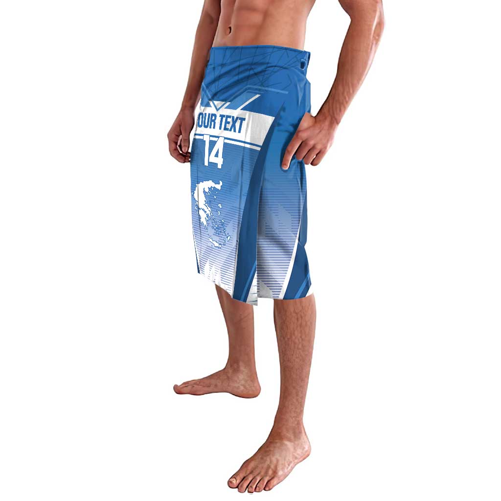 Custom Greece Football Lavalava Go Ethniki Coat Of Arms Style