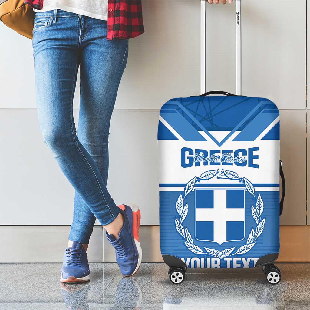 Custom Greece Football Luggage Cover Go Ethniki Coat Of Arms Style