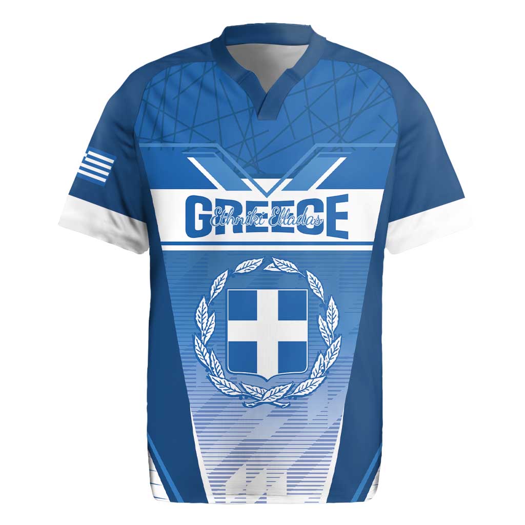 Custom Greece Football Rugby Jersey Go Ethniki Coat Of Arms Style