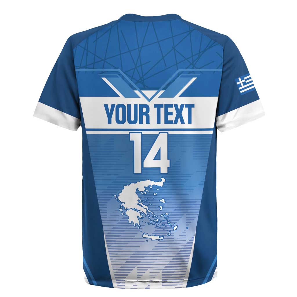Custom Greece Football Rugby Jersey Go Ethniki Coat Of Arms Style