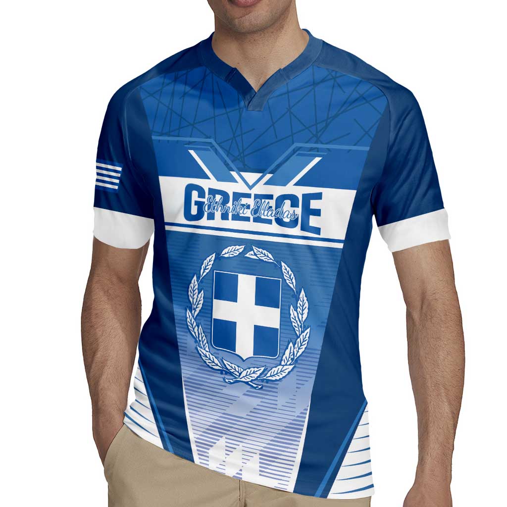 Custom Greece Football Rugby Jersey Go Ethniki Coat Of Arms Style