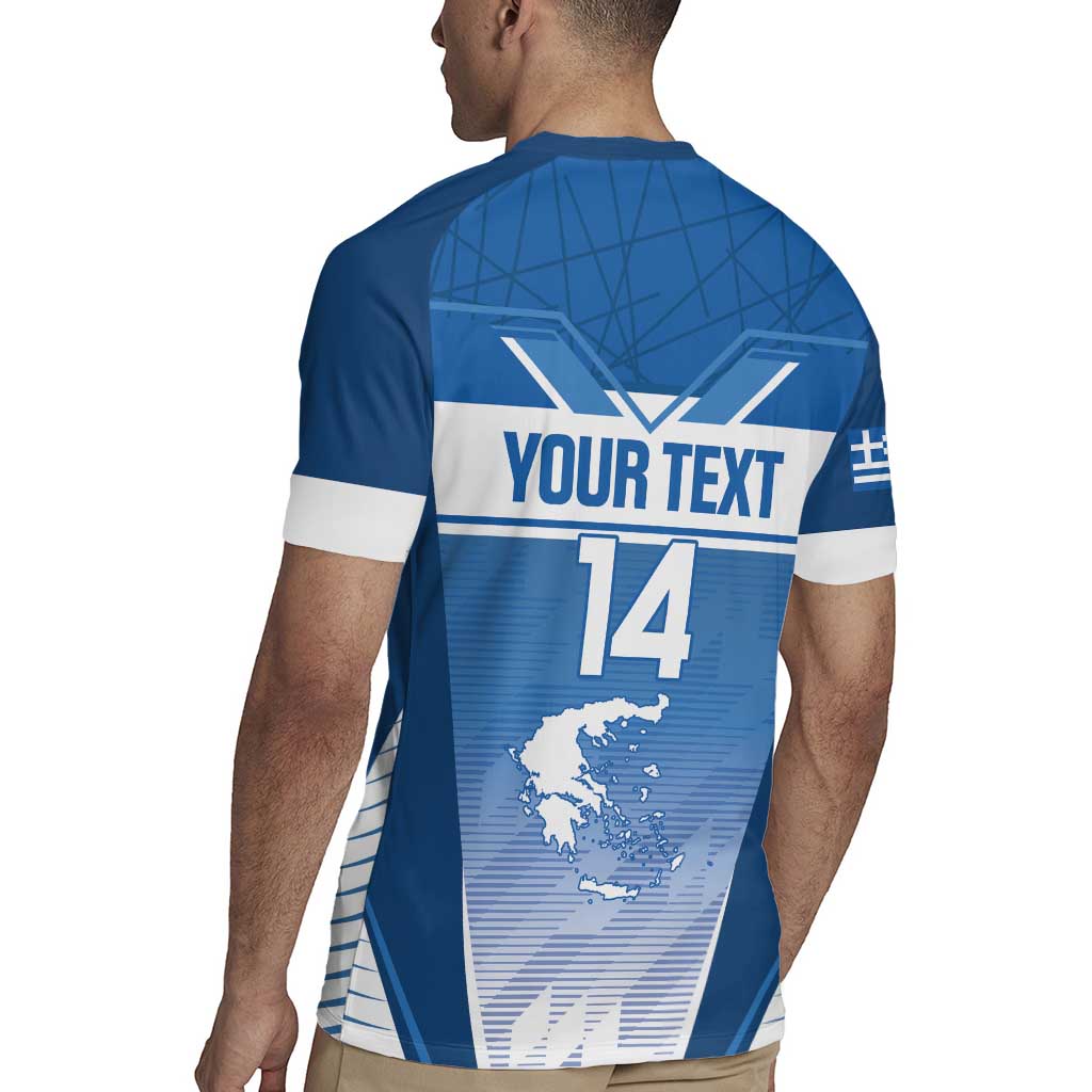 Custom Greece Football Rugby Jersey Go Ethniki Coat Of Arms Style