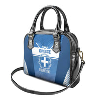 Custom Greece Football Shoulder Handbag Go Ethniki Coat Of Arms Style