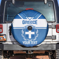 Custom Greece Football Spare Tire Cover Go Ethniki Coat Of Arms Style