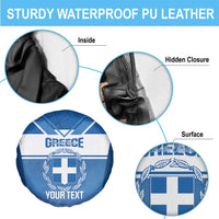 Custom Greece Football Spare Tire Cover Go Ethniki Coat Of Arms Style