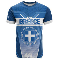 Custom Greece Football T Shirt Go Ethniki Coat Of Arms Style