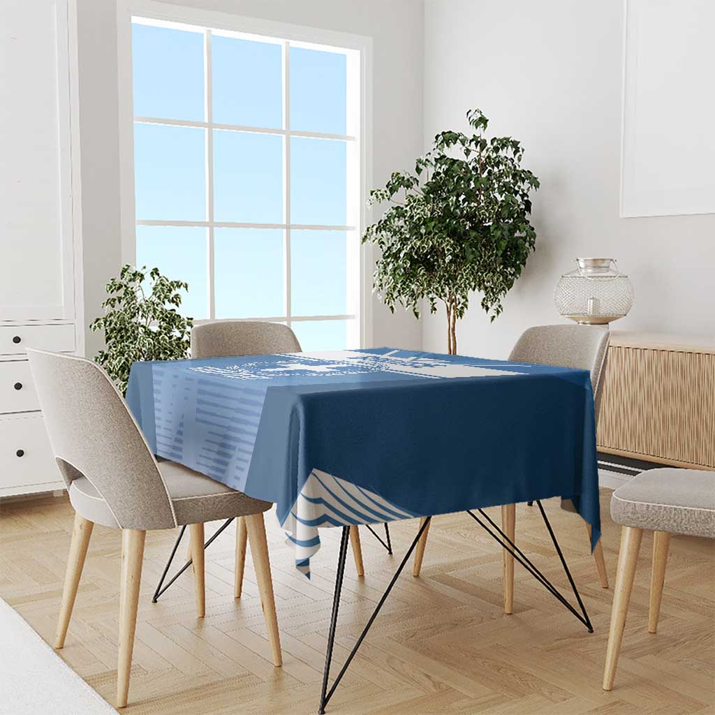 Custom Greece Football Tablecloth Go Ethniki Coat Of Arms Style