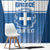 Custom Greece Football Window Curtain Go Ethniki Coat Of Arms Style