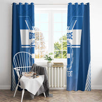 Custom Greece Football Window Curtain Go Ethniki Coat Of Arms Style