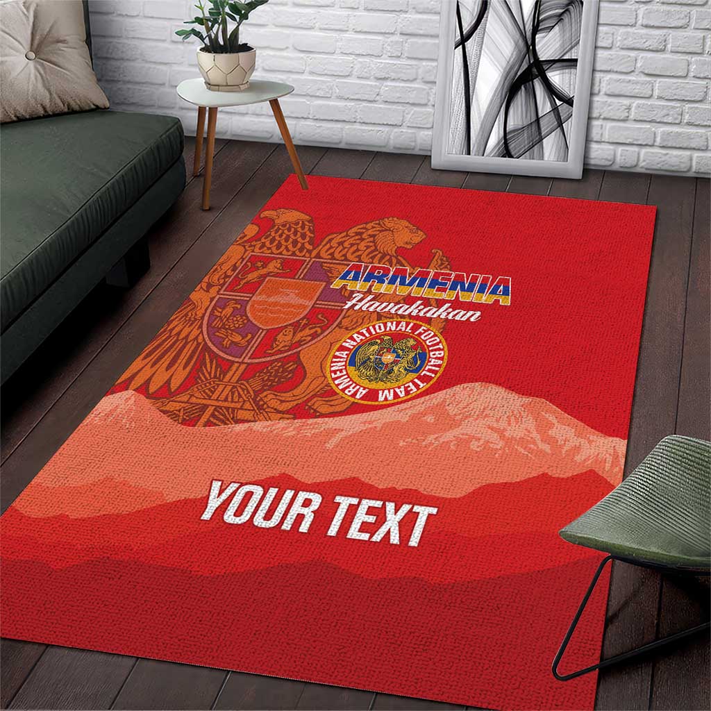 Custom Armenia Football Area Rug Come On Havakakan