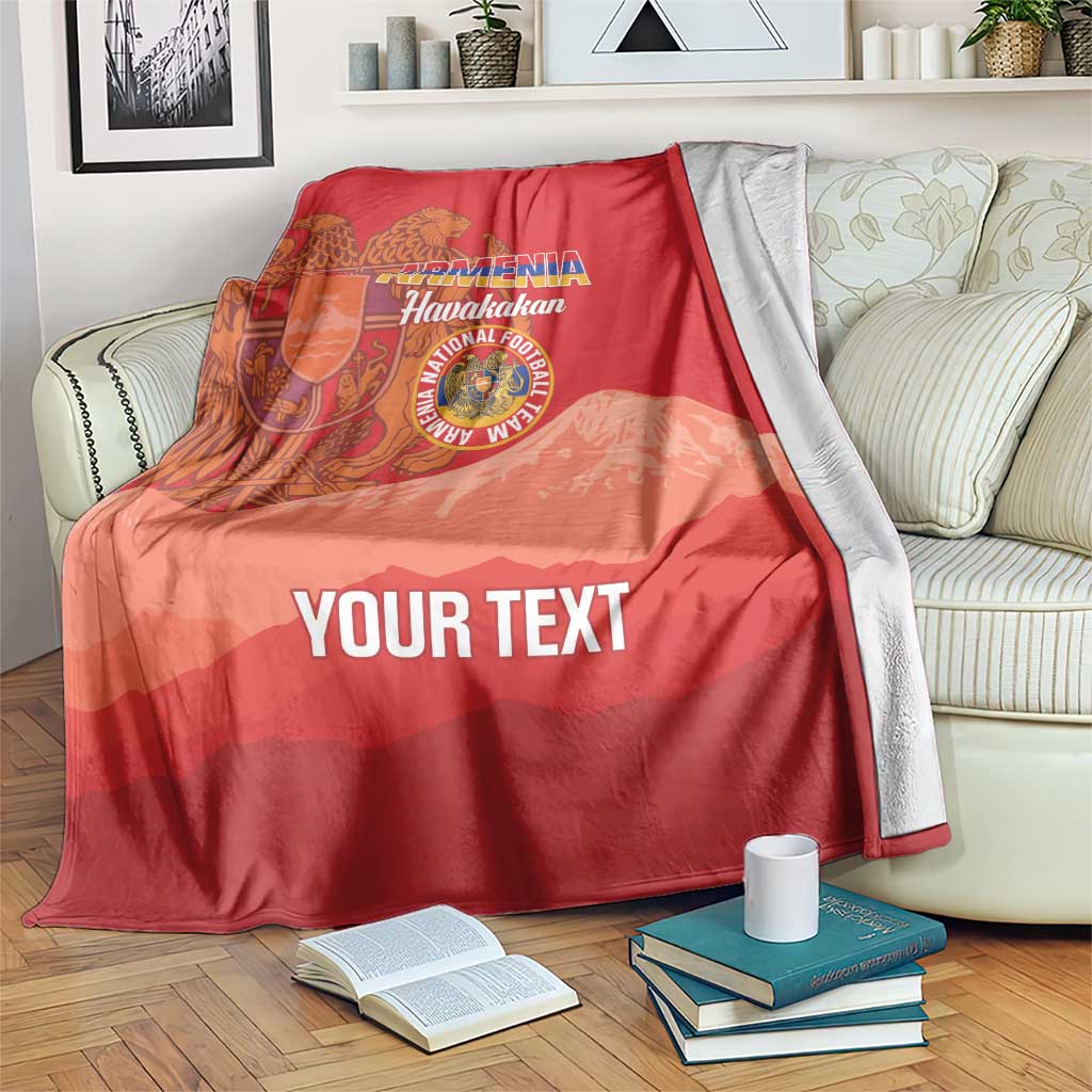 Custom Armenia Football Blanket Come On Havakakan