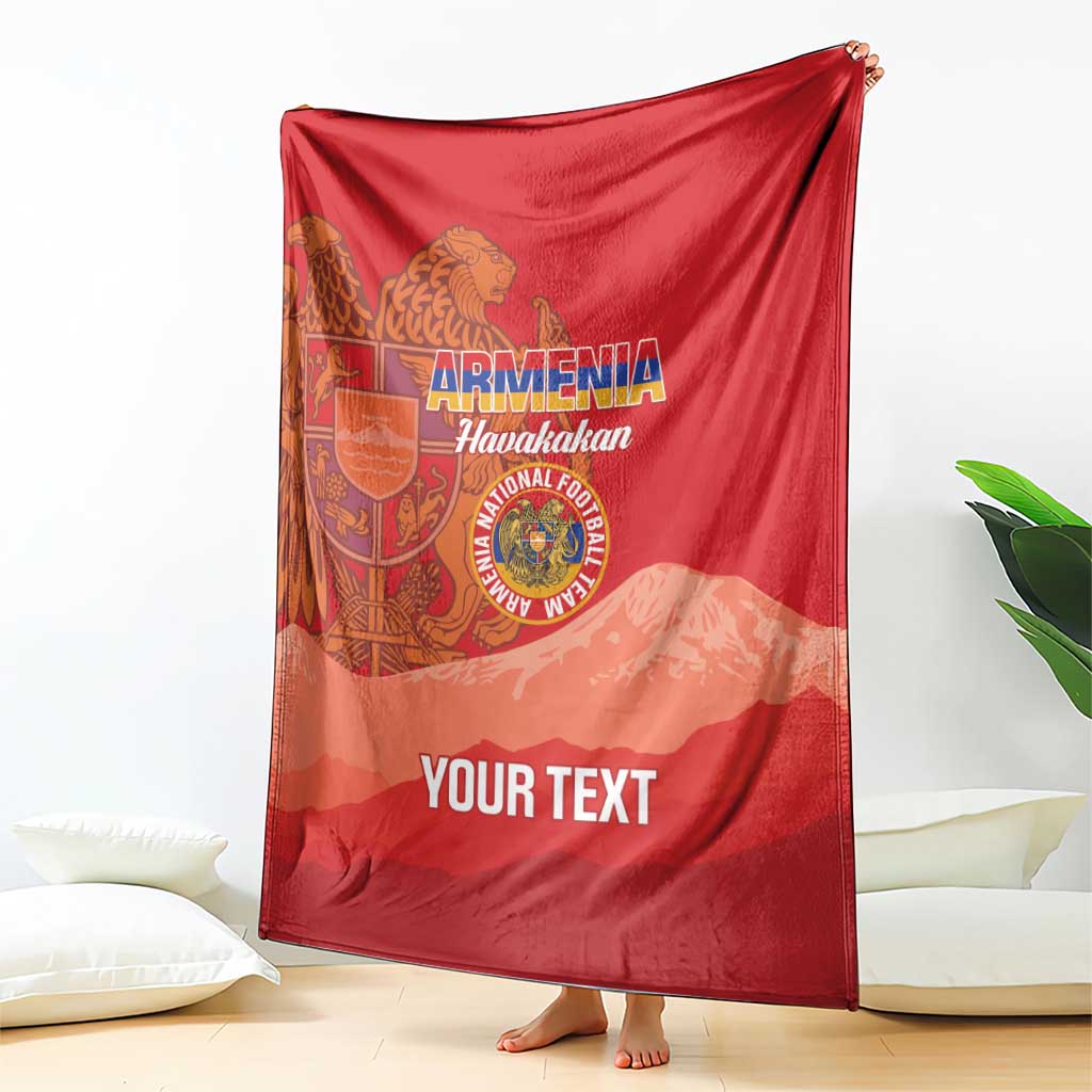 Custom Armenia Football Blanket Come On Havakakan
