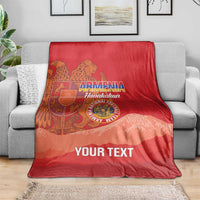 Custom Armenia Football Blanket Come On Havakakan