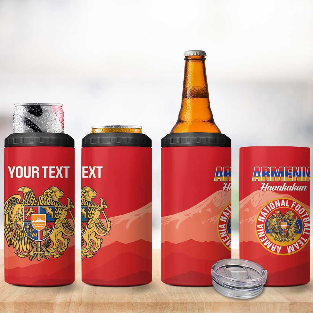 Custom Armenia Football 4 in 1 Can Cooler Tumbler Come On Havakakan