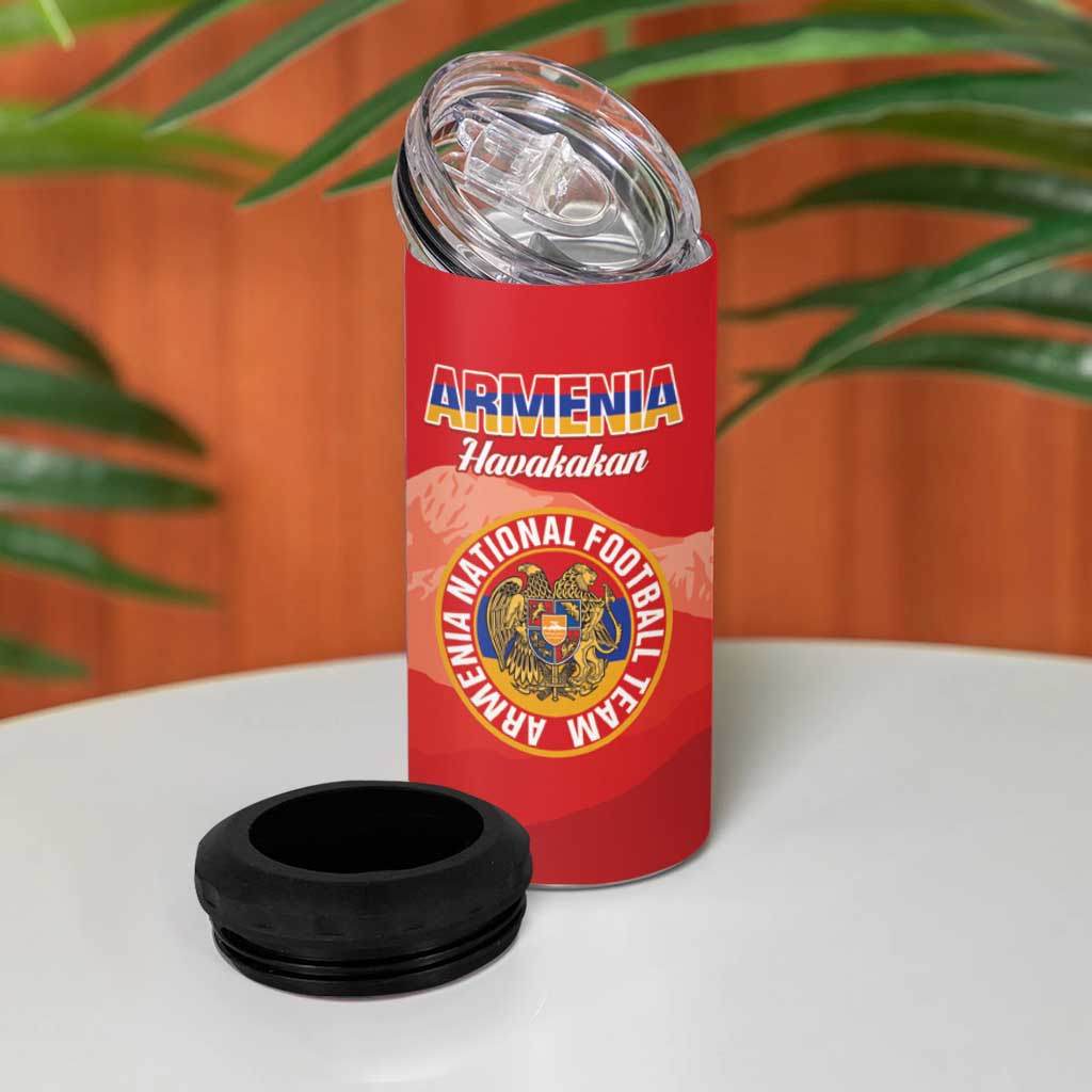Custom Armenia Football 4 in 1 Can Cooler Tumbler Come On Havakakan
