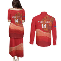 Custom Armenia Football Couples Matching Puletasi and Long Sleeve Button Shirt Come On Havakakan