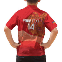 Custom Armenia Football Family Matching Long Sleeve Bodycon Dress and Hawaiian Shirt Come On Havakakan