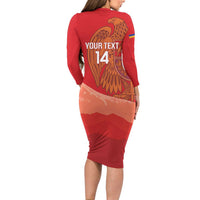 Custom Armenia Football Family Matching Long Sleeve Bodycon Dress and Hawaiian Shirt Come On Havakakan