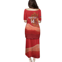 Custom Armenia Football Family Matching Puletasi and Hawaiian Shirt Come On Havakakan