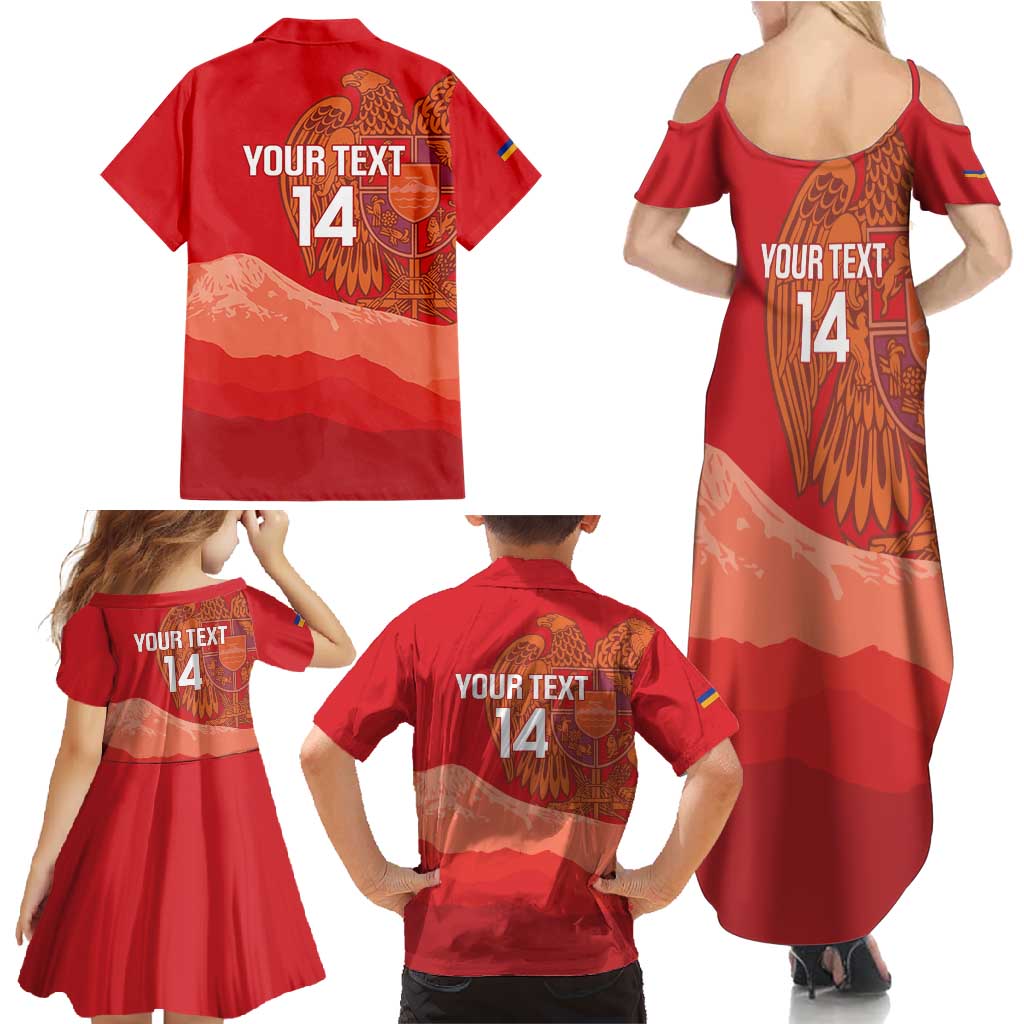 Custom Armenia Football Family Matching Summer Maxi Dress and Hawaiian Shirt Come On Havakakan