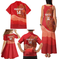 Custom Armenia Football Family Matching Tank Maxi Dress and Hawaiian Shirt Come On Havakakan