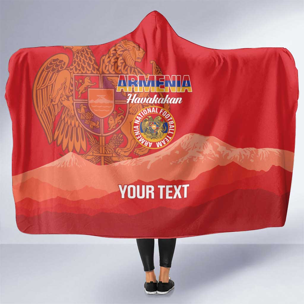 Custom Armenia Football Hooded Blanket Come On Havakakan