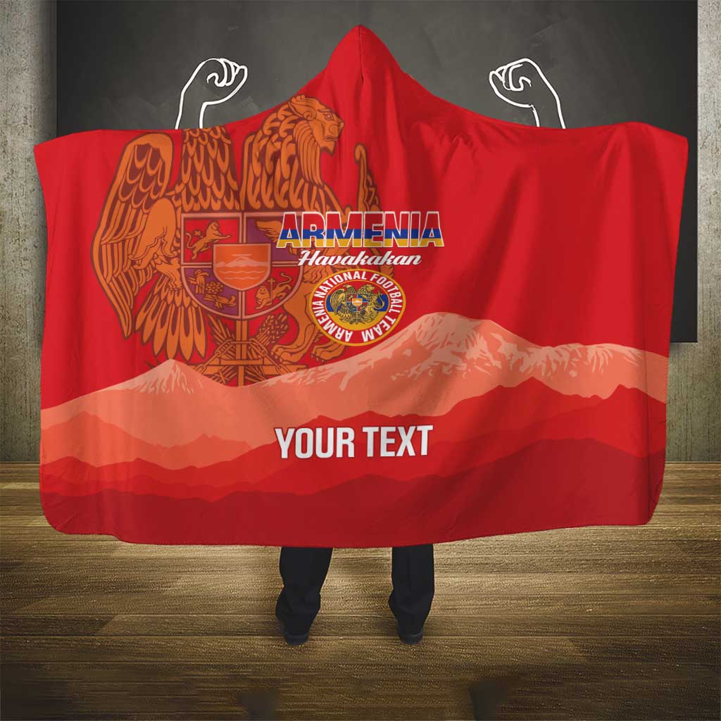 Custom Armenia Football Hooded Blanket Come On Havakakan