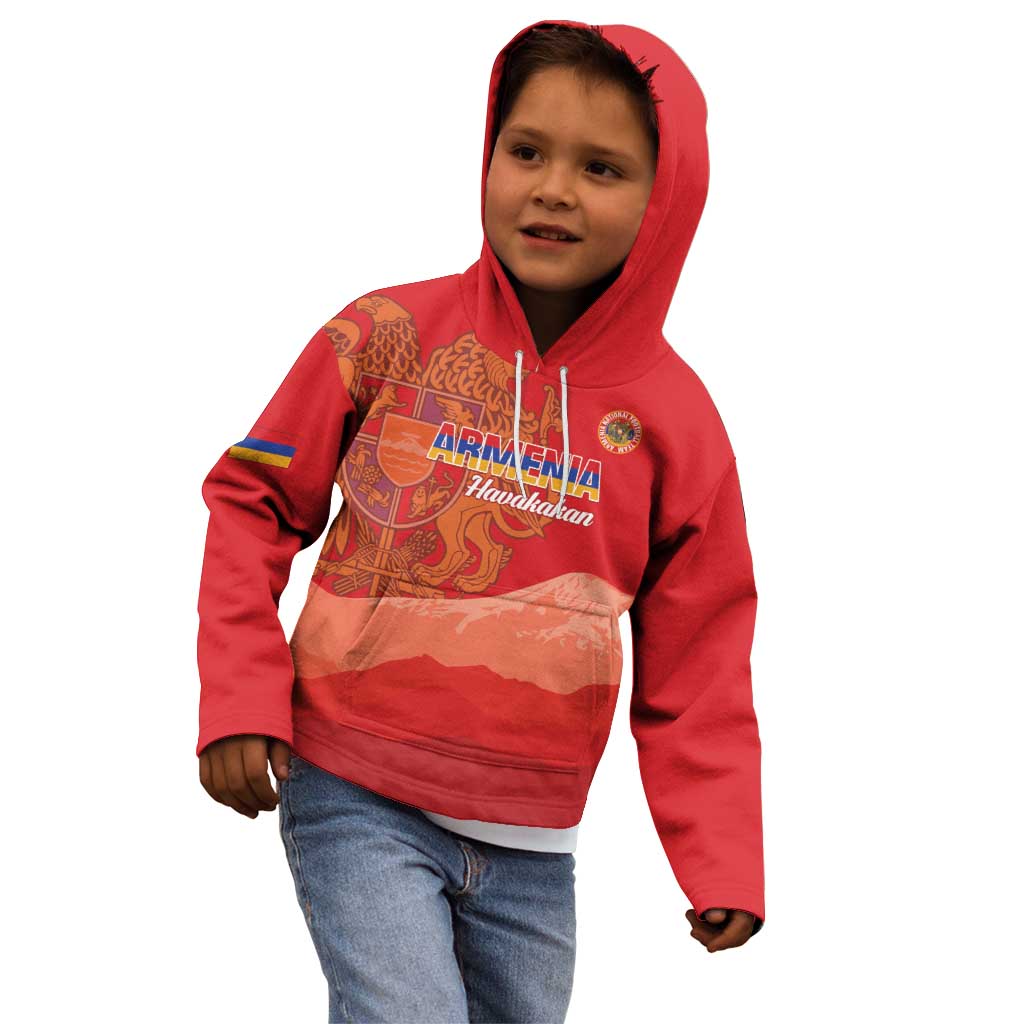 Custom Armenia Football Kid Hoodie Come On Havakakan