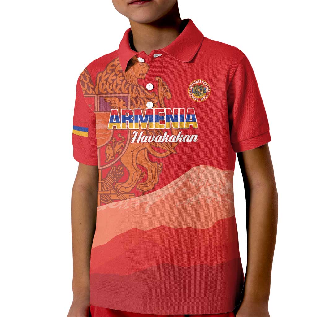 Custom Armenia Football Kid Polo Shirt Come On Havakakan
