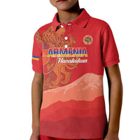Custom Armenia Football Kid Polo Shirt Come On Havakakan