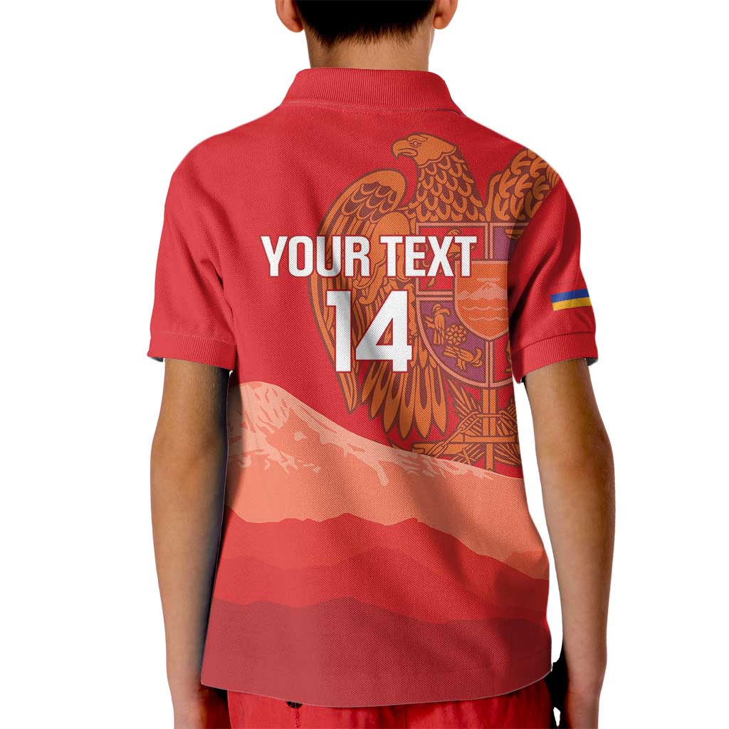 Custom Armenia Football Kid Polo Shirt Come On Havakakan