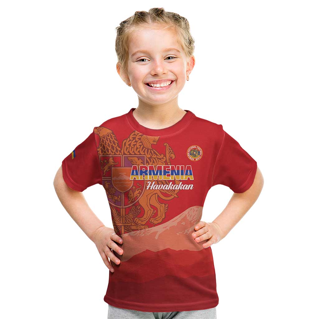 Custom Armenia Football Kid T Shirt Come On Havakakan
