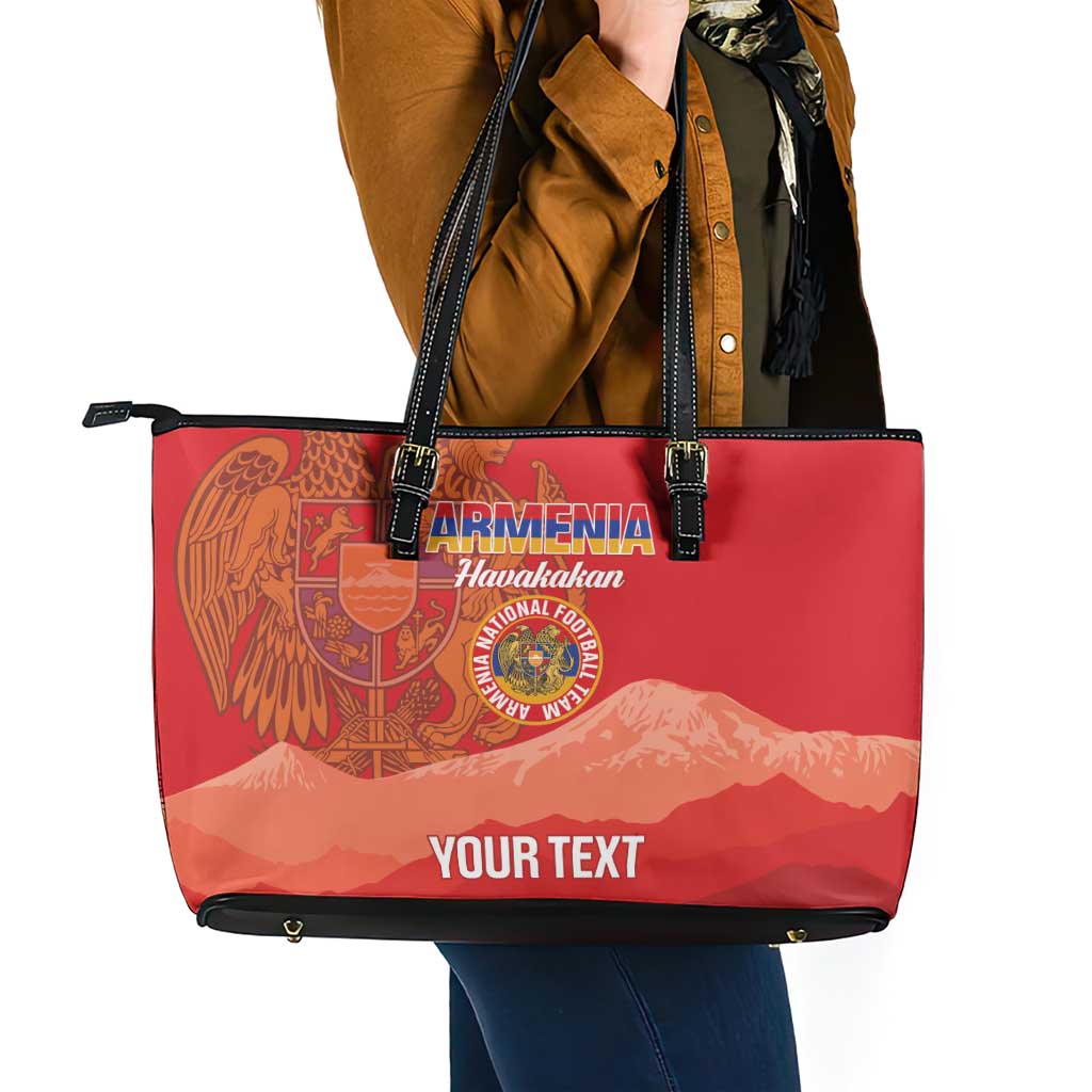 Custom Armenia Football Leather Tote Bag Come On Havakakan