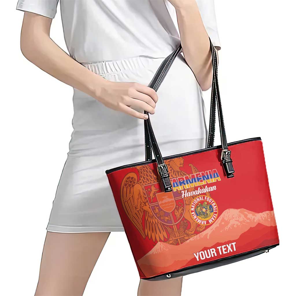 Custom Armenia Football Leather Tote Bag Come On Havakakan