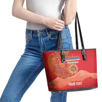 Custom Armenia Football Leather Tote Bag Come On Havakakan