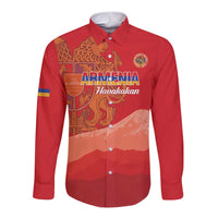 Custom Armenia Football Long Sleeve Button Shirt Come On Havakakan