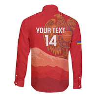Custom Armenia Football Long Sleeve Button Shirt Come On Havakakan