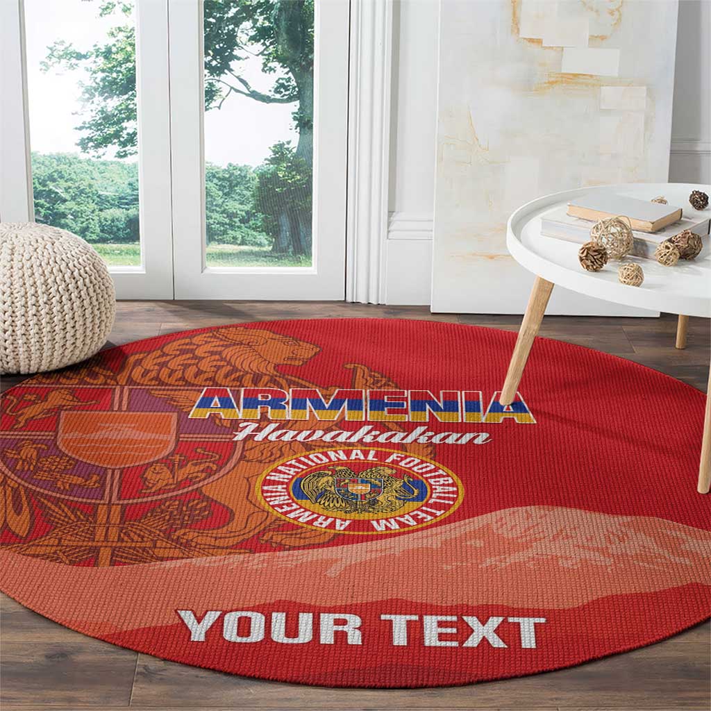 Custom Armenia Football Round Carpet Come On Havakakan