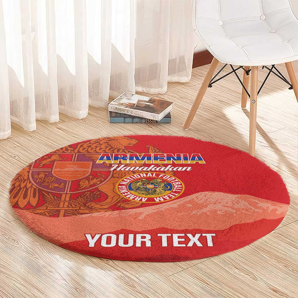 Custom Armenia Football Round Carpet Come On Havakakan