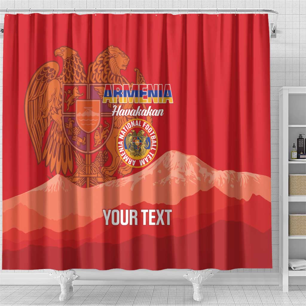 Custom Armenia Football Shower Curtain Come On Havakakan