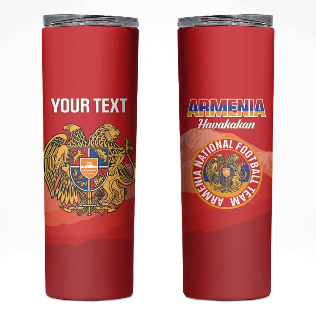 Custom Armenia Football Skinny Tumbler Come On Havakakan