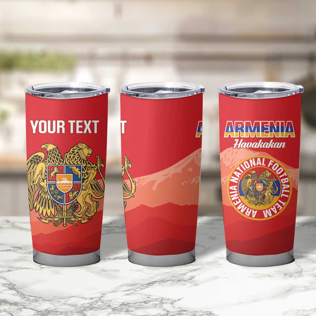 Custom Armenia Football Tumbler Cup Come On Havakakan